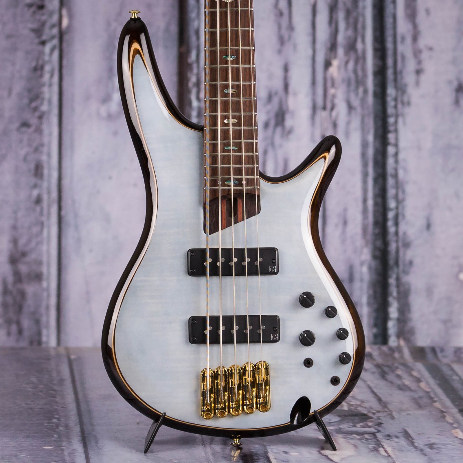 2017 Ibanez SR1405 SR Premium 5-String Bass, Glacial White